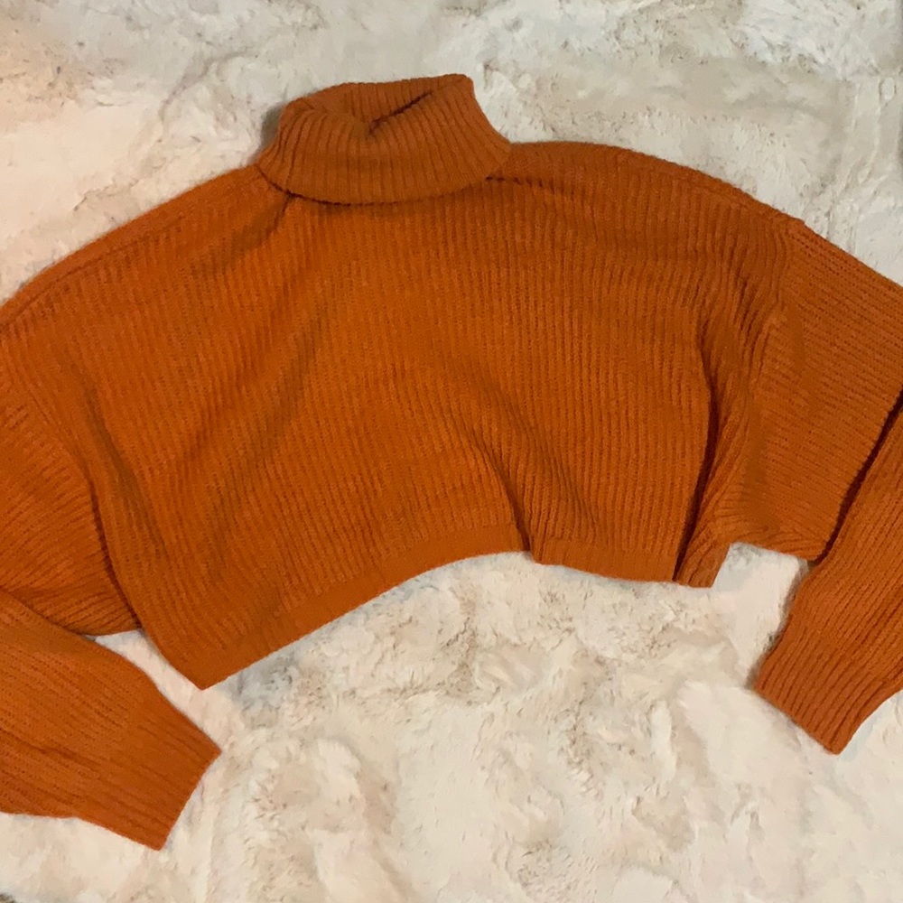 MissGuided-Cropped Turtleneck Sweater-10/12